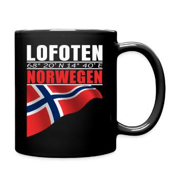 Lofoten - Tasse einfarbig - Schwarz - Rechts