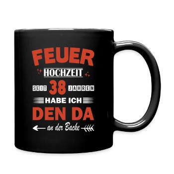 38 Years Relationship Anniversary Wedding Anniversary - Full Colour Mug - black - Right