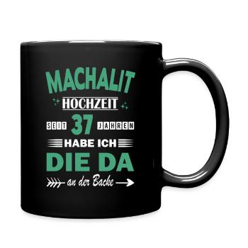 37 Jahre Beziehung Jahrestag Hochzeitstag  - Tasse einfarbig - Schwarz - Rechts