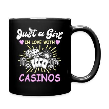 Casino Spieler Gambling - Tasse einfarbig - Schwarz - Rechts