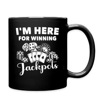 Casino Gambler Gambling - Tasse einfarbig - Schwarz - Rechts