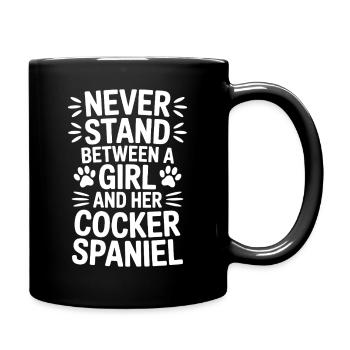 Cocker Spaniel Spruch Witz Cocker Spaniel Geschenk - Tasse einfarbig - Schwarz - Rechts