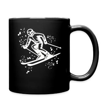 Ski alpin Sports d’hiver Ski nordique - Mug uni - noir - Droite