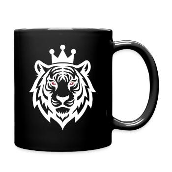 Tigre avec la couronne Roi de la Nature - Mug uni - noir - Droite