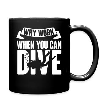Tauchen Taucher Schnorcheln Sporttaucher - Tasse einfarbig - Schwarz - Rechts
