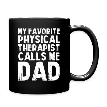 Mein Lieblings Physiotherapeut Dad - Tasse einfarbig - Schwarz - Rechts