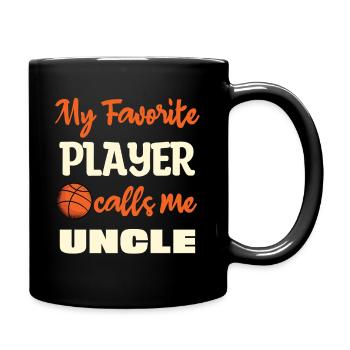 My favorite player calls me uncle - Full Colour Mug - black - Right