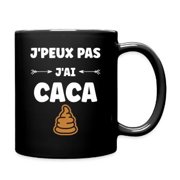 caca - Mug uni - noir - Droite