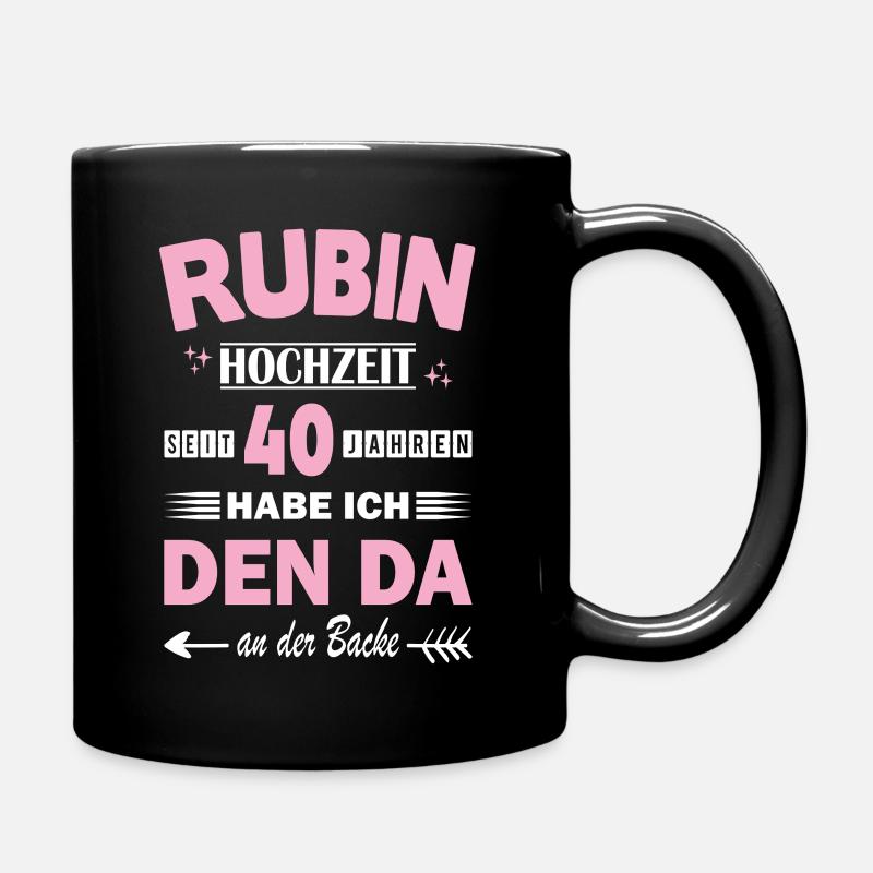 40 ans Anniversaire de couple Anniversaire de mariage - Mug uni - noir