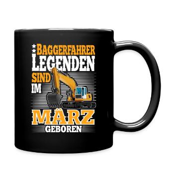 Marche d’anniversaire du conducteur d’excavatrice - Mug uni - noir - Droite