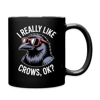 Crows Saying Crow Funny Crow Gift - Full Colour Mug - black - Right