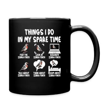 Nourriture des pinsons zébrés Amoureux des oiseaux Cage de cachette pour zèbre - Mug uni - noir - Droite