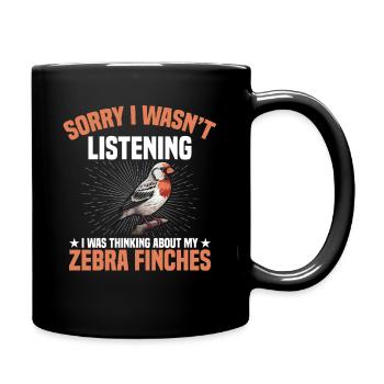 Outils pour propriétaires d’oiseaux, enclos pour cacher nourriture, pinsons zébrés - Mug uni - noir - Droite