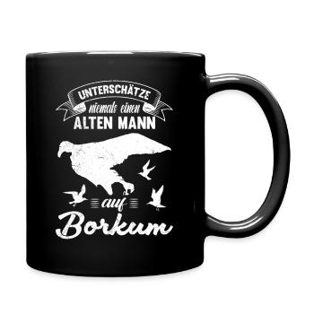 NEVER UNDERESTIMATE AN OLD MAN - Full Colour Mug - black - Right