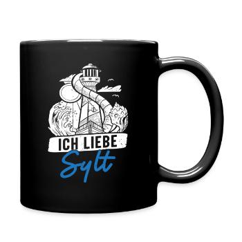 Vacances en mer du Nord J’ADORE SYLT Drôle - Mug uni - noir - Droite