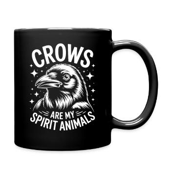 Crows Saying Crow Funny Crow Gift - Full Colour Mug - black - Right