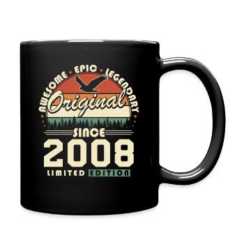 2008 Jahrgang Geburtstag Retro Vintage Geschenk - Mug uni - noir - Droite