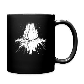 Bowling Zeichnung - Tasse einfarbig - Schwarz - Rechts