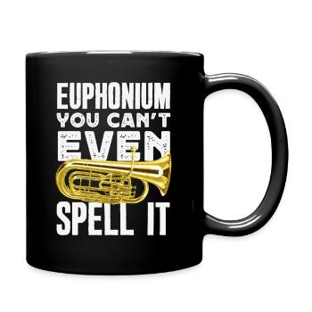 Vintage Euphonium Player - Full Colour Mug - black - Right