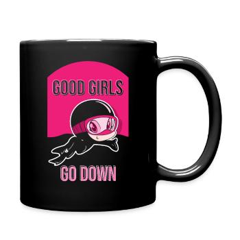Diving Diver Snorkeling Recreational Diver - Full Colour Mug - black - Right