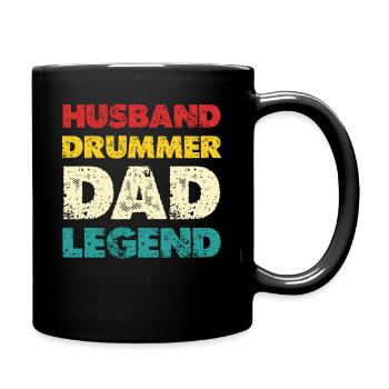Husband Dad Legend Tea - Full Colour Mug - black - Right