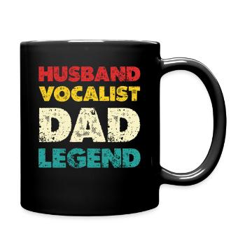 Husband Vocalist Dad Legend - Full Colour Mug - black - Right