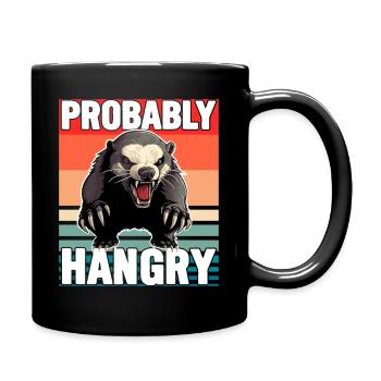 Honey Badger Probably Hangry - Full Colour Mug - black - Right