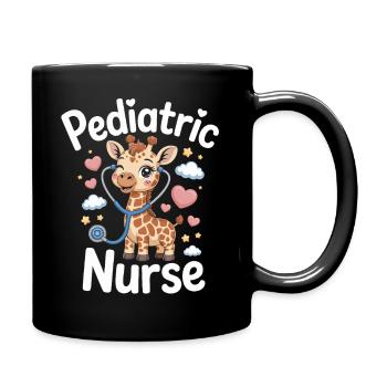 Pediatric Giraffe Nurse - Full Colour Mug - black - Right
