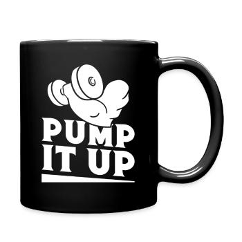 Gym Junkies Pump It Up Calisthenics Fitness - Tasse einfarbig - Schwarz - Rechts