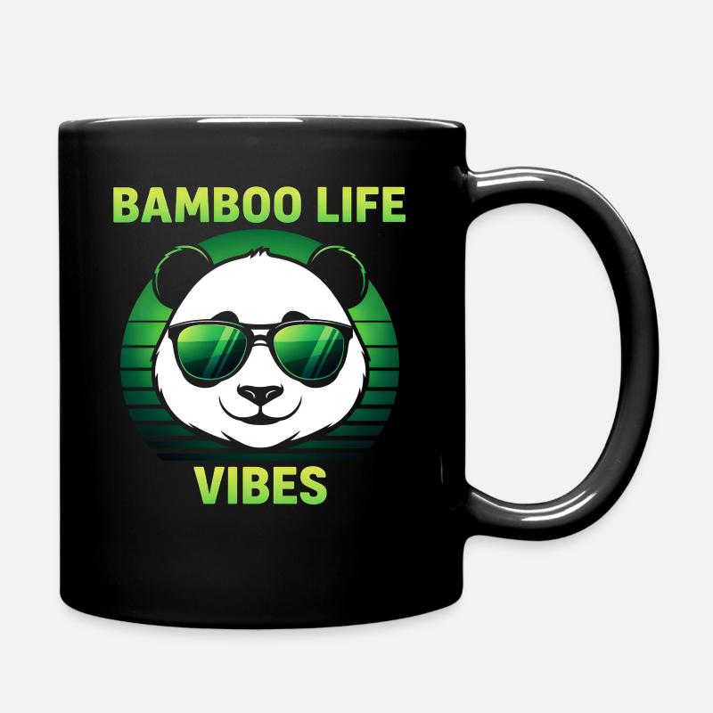 Cool Panda Bamboo Life Vibes - Full Colour Mug - black