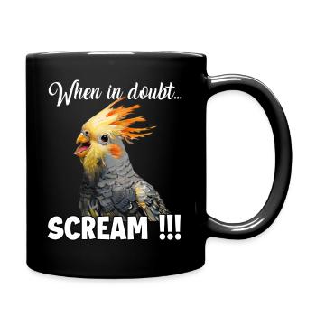 Creative Gifts Cockatoo Holder and Cockatiel - Full Colour Mug - black - Right