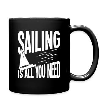 Sailing: Everything you need - Full Colour Mug - black - Right