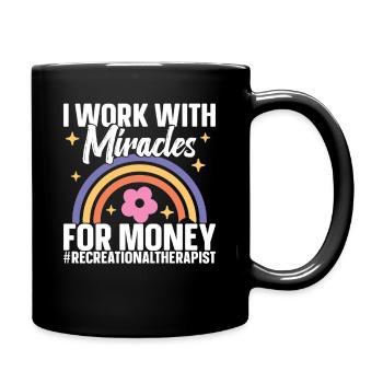 RT Badge Reel Therapeutische Freizeit Freizeit - Tasse einfarbig - Schwarz - Rechts