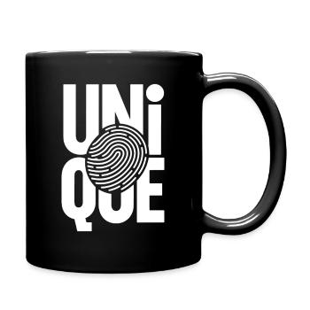 unique, unique, unique valeur de soi unique - Mug uni - noir - Droite
