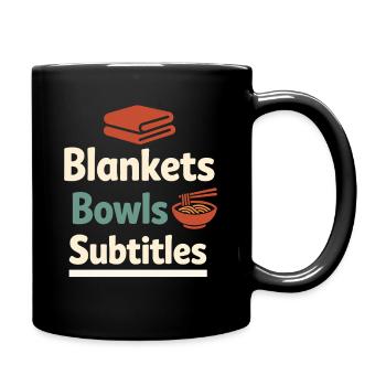 Anime introvert Weeb couch potato - Full Colour Mug - black - Right