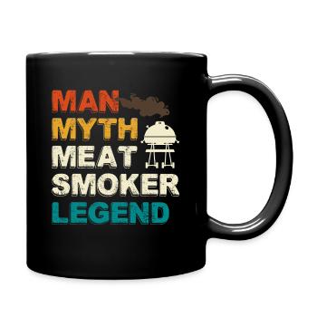 Man Myth Meat Smoker Legend - Full Colour Mug - black - Right