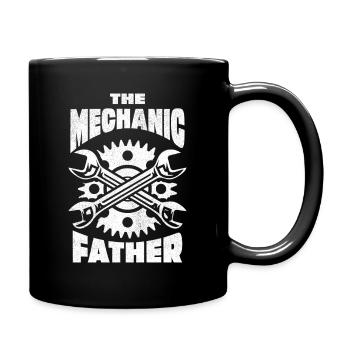Mechanic Father Gears - Full Colour Mug - black - Right