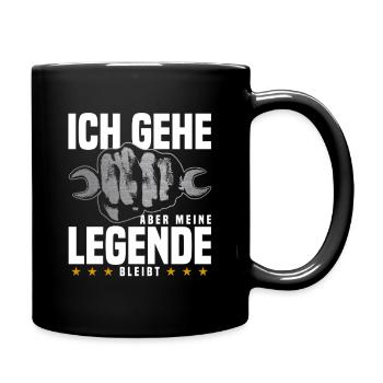 Ich Gehe In Rente - Tasse einfarbig - Schwarz - Rechts