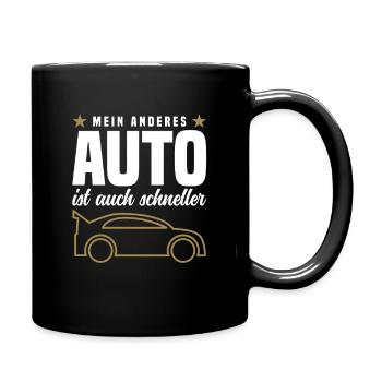 My other car is also faster - Full Colour Mug - black - Right