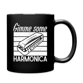Harmonica Musican Gimme Some Harmonica - Full Colour Mug - black - Right