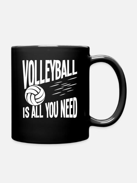 Volleyball ist alles was du brauchst - Tasse einfarbig - Schwarz