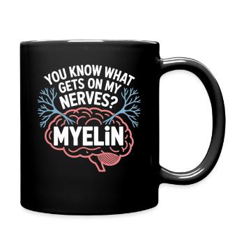 Myelin Witz Hirnhumor - Tasse einfarbig - Schwarz - Rechts
