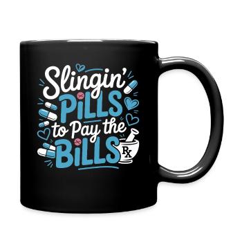Des pilules pour payer les factures - Mug uni - noir - Droite