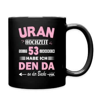 53 Jahre Beziehung Jahrestag Hochzeitstag - Tasse einfarbig - Schwarz - Rechts