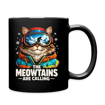 Snowboard Ski Geschenk Herren Damen Kinder Lustig - Tasse einfarbig - Schwarz - Rechts