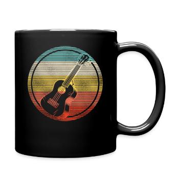Hawaiian Ukulele Uke Retro Vintage - Full Colour Mug - black - Right