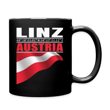 Linz - Tasse einfarbig - Schwarz - Rechts