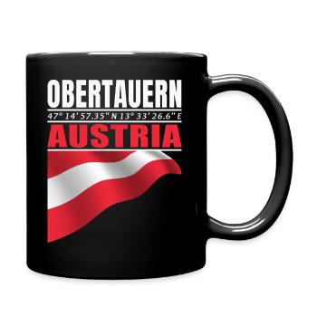 Obertauern - Tasse einfarbig - Schwarz - Rechts