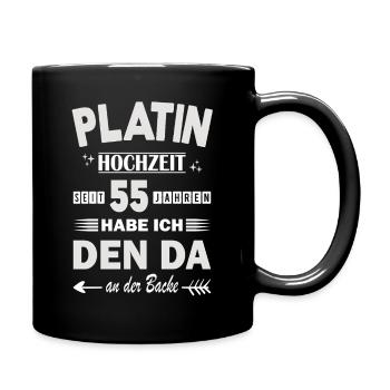 55 Jahre Beziehung Jahrestag Hochzeitstag  - Tasse einfarbig - Schwarz - Rechts