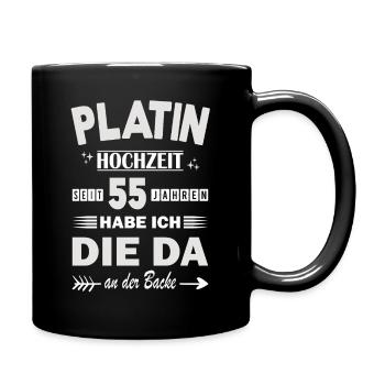 55 Jahre Beziehung Jahrestag Hochzeitstag - Tasse einfarbig - Schwarz - Rechts